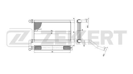 ZEKKERT MK5162 Радиатор отопителя Mitsubishi Pajero III, IV 98-
