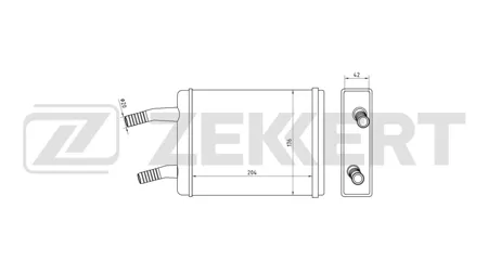 ZEKKERT MK5167 Радиатор отопителя Gaz Волга (31105) 06-