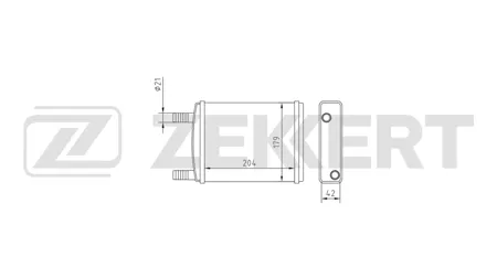ZEKKERT MK5168 Радиатор отопителя Gaz Gazelle (2705, 3221, 3302) 94-, Sobol (2217, 2752) 94-