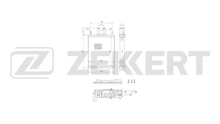 ZEKKERT MK5170 Радиатор отопителя Lada Priora 07-, Kalina (1117-1119,2192,2194) 04-