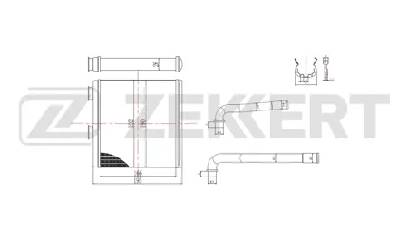 ZEKKERT MK5171 Радиатор отопителя Lada Granta (2192, 2194) 18-, Datsun mi-DO 15-, on-DO 14-