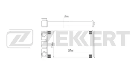 ZEKKERT MK5173 Радиатор отопителя Уаз Patriot 16-
