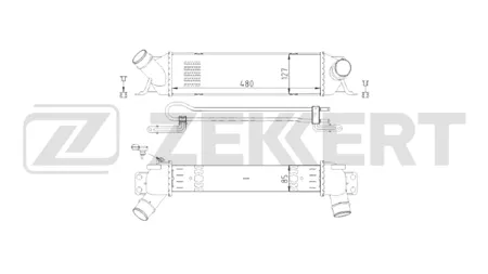 ZEKKERT MK5502 Интеркулер с возд. охл. Hyundai H-1 II 08-