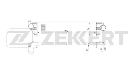 ZEKKERT MK5504 Интеркулер с возд. охл. Nissan NV400 (X62, X62B) 11-, Renault Master III 10-, Opel Movano B 10-