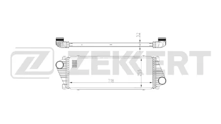 ZEKKERT MK5507 Интеркулер с возд. охл. VW LT 28-35 II 96-, LT 28-46 II 96-, Mercedes Sprinter 2345-t (901-905) 95-