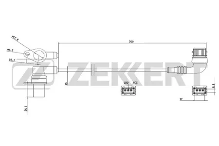 ZEKKERT SE4014 Датчик положения коленвала BMW 3 (E36, E46) 91-, 5 (E34, E39) 90-, Z3 (E36) 99-