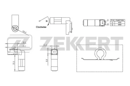 ZEKKERT SE4031 Датчик положения коленвала Renault Espace III 00-, Master II 00-, Laguna II 01-