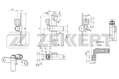 ZEKKERT SE4032 Датчик положения коленвала Renault Sandero Stepway 07-, Logan 04-, Twingo II 07-