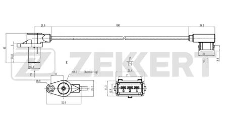 ZEKKERT SE4073 Датчик положения коленвала BMW 3 (E36) 90-, 5 (E34) 90-