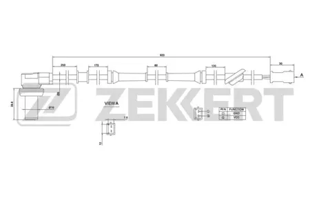 ZEKKERT SE6001 Датчик abs задн. VW Passat V 00-, Audi A4 94-