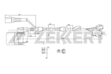ZEKKERT SE6002 Датчик abs передн. Audi A4 94-, Skoda Superb (3U4) 01-, VW Passat V 96-