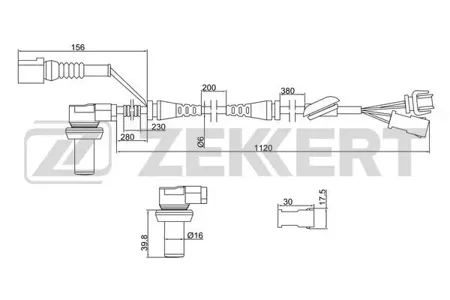 ZEKKERT SE6003 Датчик abs передн. Audi A6 I, II 95-