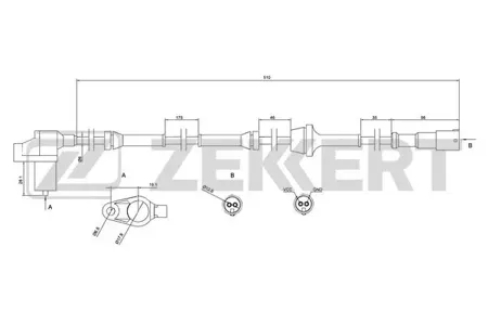 ZEKKERT SE6006 Датчик abs передн. VW TranSporter IV 90-