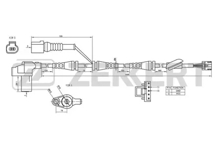 ZEKKERT SE6018 Датчик abs передн. Audi A4 II, III 00-