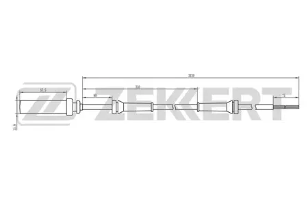 ZEKKERT SE6022 Датчик ABS передн. VW LT 28-35 II 96-, 28-46 II 96-, MB Sprinter (901-905) 95-