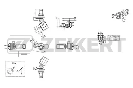 ZEKKERT SE6030 Датчик abs задн. лев. VW Amarok 10-