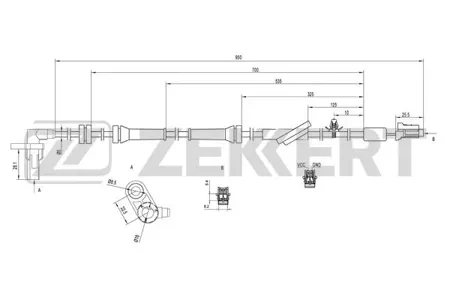ZEKKERT SE6048 Датчик abs передн. прав. Nissan Almera (N16) 02-