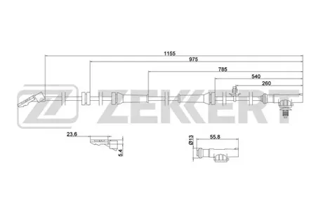 ZEKKERT SE6053 Датчик abs передн. Nissan Micra (K12) 03-, Note (E11, NE11) 06-