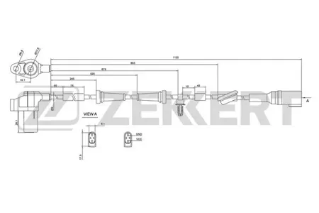 ZEKKERT SE6059 Датчик abs передн. Ford Transit VI 00-