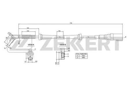 ZEKKERT SE6062 Датчик abs передн. Ford Fusion 02-