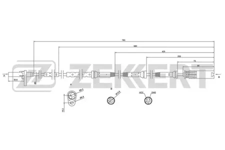 ZEKKERT SE6064 Датчик ABS передн. BMW 7 (E65, E66, E67) 03-