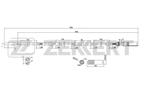 ZEKKERT SE6069 Датчик ABS передн. BMW X3 (E83) 03-