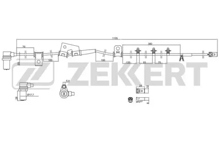 ZEKKERT SE6079 Датчик abs передн. лев. Kia Cerato 04-, Spectra 04-, Hyundai Elantra III 00-