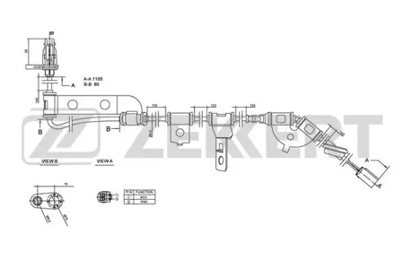 ZEKKERT SE6097 Датчик abs задн. прав. Kia Sportage III 10-, Hyundai ix35 10-