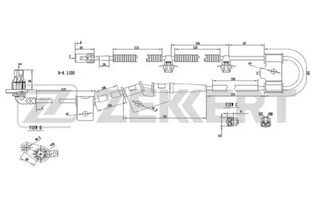 ZEKKERT SE6100 Датчик ABS передн. лев. Kia Sportage II 04-