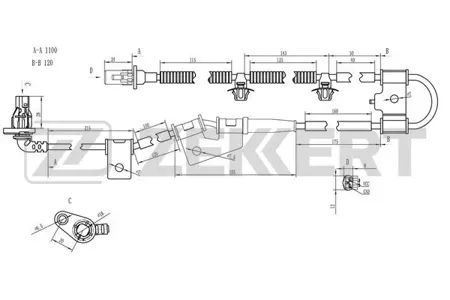 ZEKKERT SE6102 Датчик abs передн. лев. Hyundai Tucson 04-