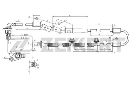 ZEKKERT SE6103 Датчик abs передн. прав. Hyundai Tucson 04-