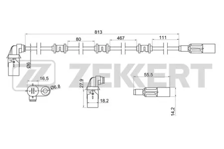 ZEKKERT SE6134 Датчик abs передн. прав. MB M-Class (163) 98-