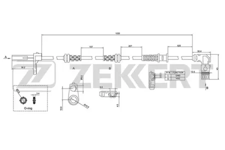 ZEKKERT SE6135 Датчик abs передн. MB S-Class (221) 05-