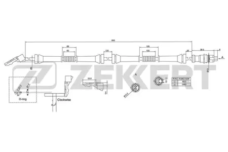 ZEKKERT SE6170 Датчик ABS передн. Renault Trafic II 01-, Opel Vivaro A 01-