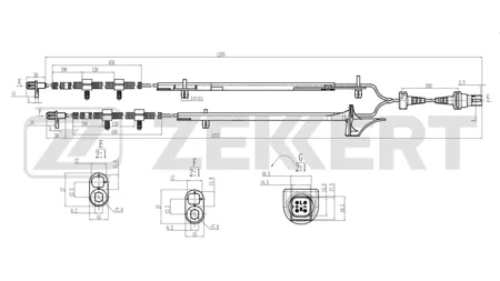 ZEKKERT SE6194 Датчик ABS Ford Fusion 02-, Fiesta V 02-, Mazda 2 03-