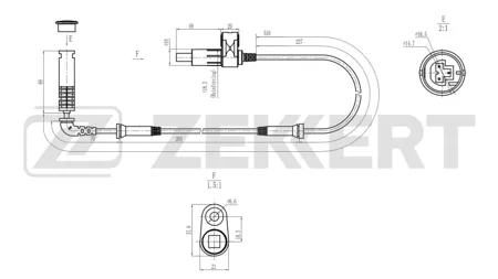ZEKKERT SE6199 Датчик ABS BMW 3 (E46) 97-