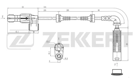 ZEKKERT SE6232 Датчик abs BMW 3 (E46) 99-, Z4 (E85, E86) 02-