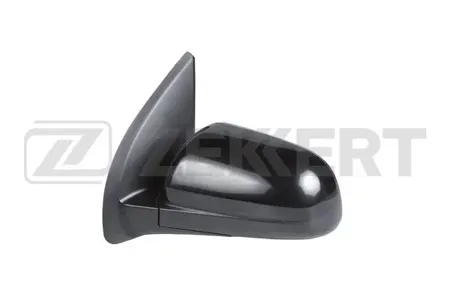 ZEKKERT SP4072 Зеркало в сборе левое черное плоское трос регул Chevrolet Aveo (T250, T255) 05-