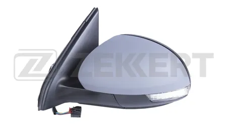 ZEKKERT SP4410 Зеркало в сборе левое грунтованное плоское эл регул с подогр с повт поворота VW Tiguan 07-