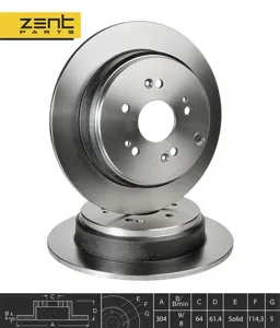 ZENTPARTS Z06124 Диск торм.задний