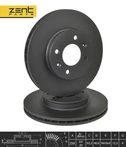 ZENTPARTS Z06260 Диск торм.перед.