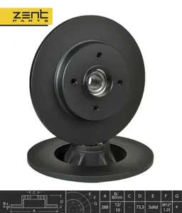 ZENTPARTS Z06276 Диск торм.задний Citroen Berlingo C4 Picasso 1.6-2.0iHDi 09>