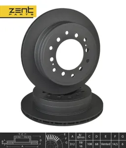 ZENTPARTS Z06280 Диск тормозной Toyota Lexus LC Prado GX 09-