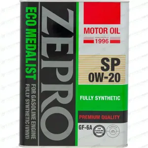 ZEPRO 42500040 Моторное масло ECO MEDALIST FS 0W20 SPGF-6A 4л