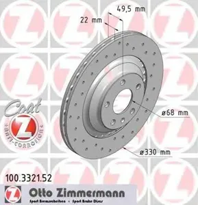 ZIMMERMANN 100332152 Диск тормозной спортивный