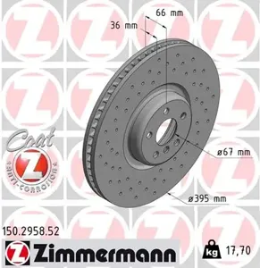 ZIMMERMANN 150295852 Тормозной диск