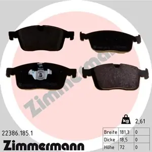 ZIMMERMANN 223861851 Дисковые тормозные колодки, комплект