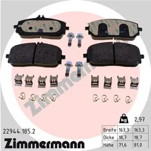ZIMMERMANN 229441852 Колодки торм.передние 163x72x19 Mercedes W177V177W247C118X118 18>