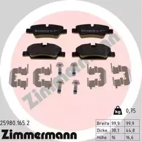 ZIMMERMANN 259801652 Колодки торм.