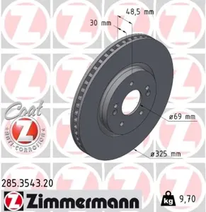 ZIMMERMANN 285354320 Тормозной диск